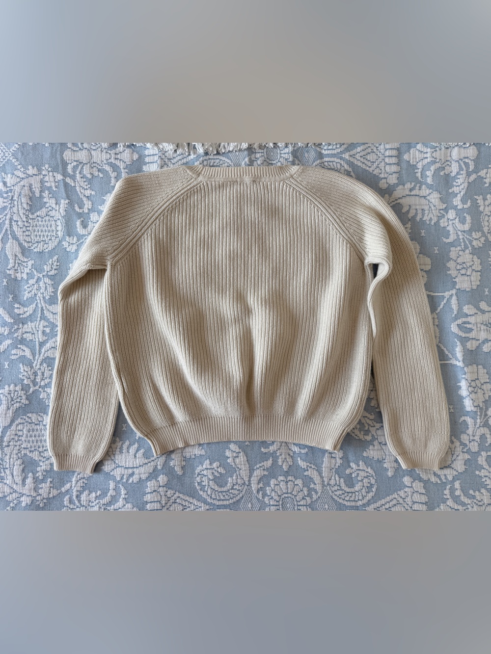 Levi's Women's Cream Ribbed Crewneck Sweater - Picture 2 of 5